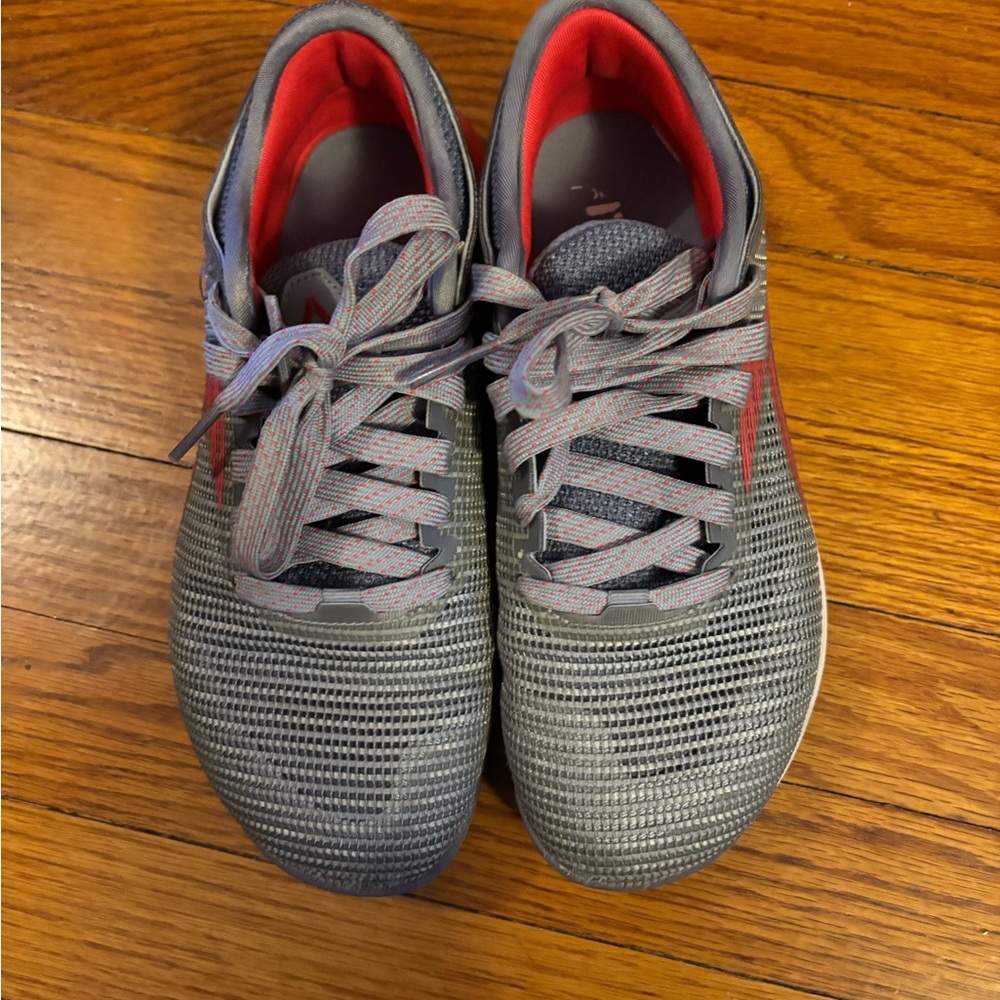 Reebok Gray and Red Athletic Shoes